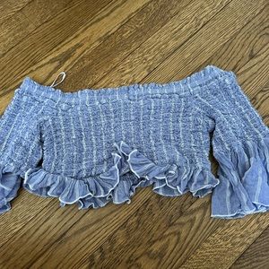 Free People top, blue/purple color, stretches to fit